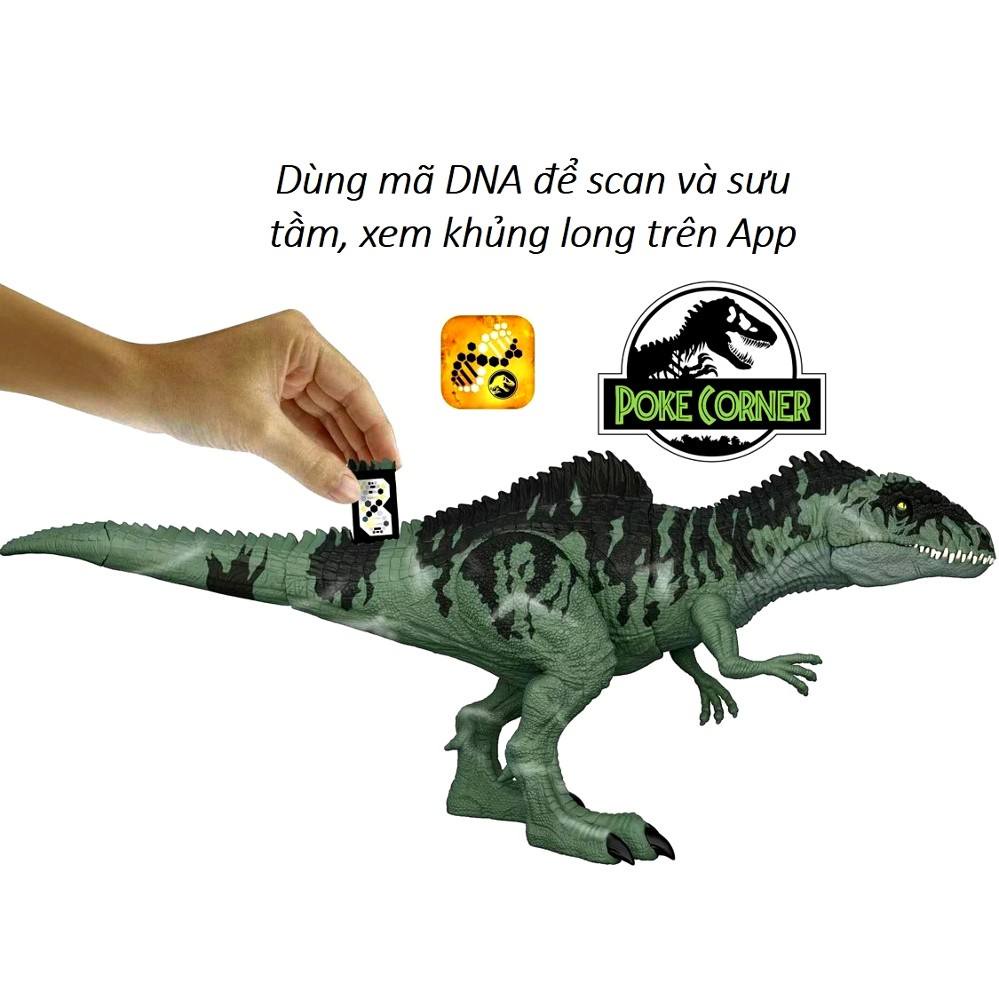 Mô hình khủng long cổ đại Giganotosaurus Strike N Roar chính hãng Jurassic World Dominion - dài 55cm cao 23cm