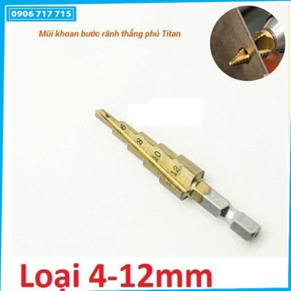 Mũi khoan bước tháp 4-32mm Titanium siêu bền