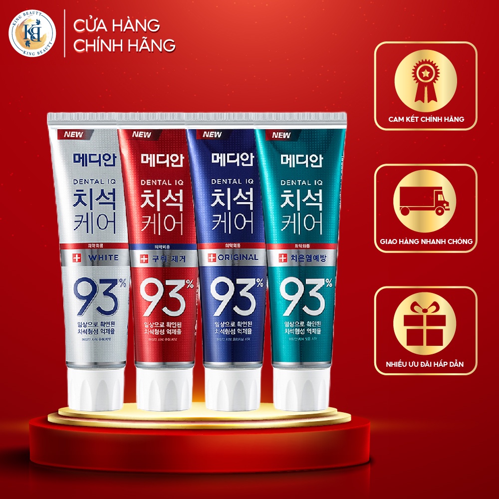 Kem Đánh Răng Giúp Trắng Răng, Giảm Ố, Loại Bỏ Mùi Hôi Median Dental IQ 93% Toothpaste 120g