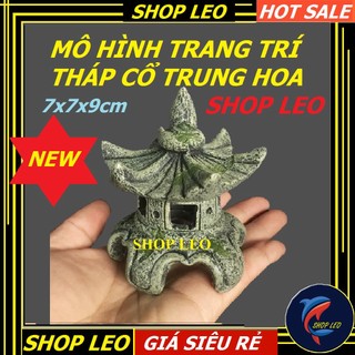 Mô hình tháp cổ trung Hoa - Tháp hải đăng cổ đại - trang trí bể cá - Tiểu cảnh hồ cá