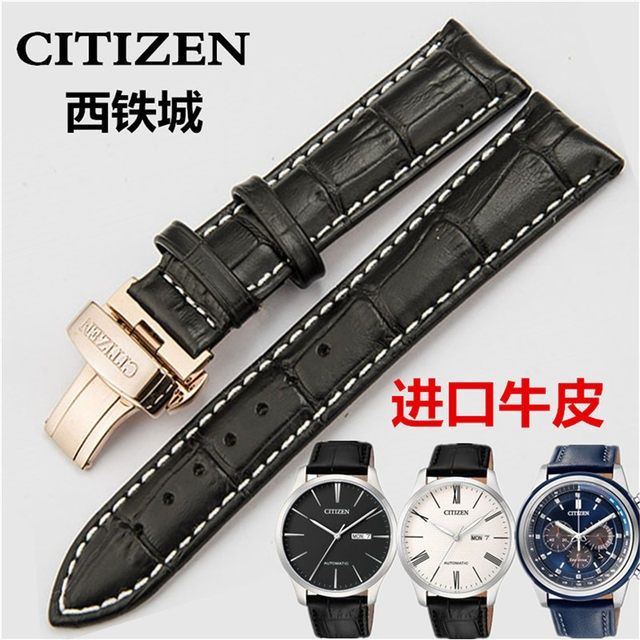 Đồng Hồ Đeo Tay Dây Da Bò Thật Màu Đen Nâu 20MM Kiểu Phương Tây Cá Tính Cho Nam Và Nữ