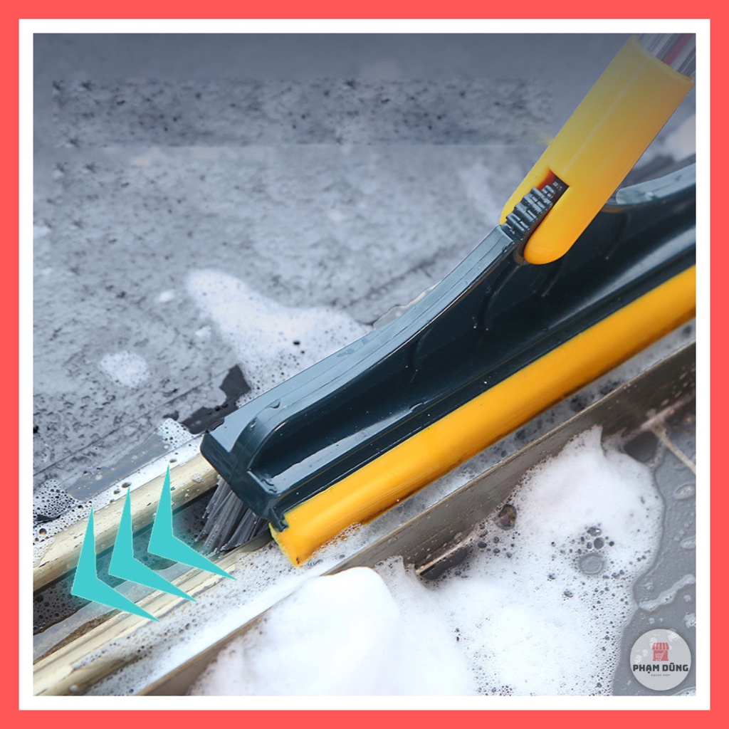 Cây lau sàn đa năng 2 trong 1 , chổi chà sàn , lau kính đa năng