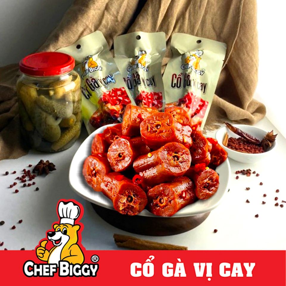 1 bịch (10 chiếc) Cổ gà CHEF BIGGY siêu ngon chính hãng - Hàng Việt Nam, có chứng nhận vệ sinh an toàn thực phẩm