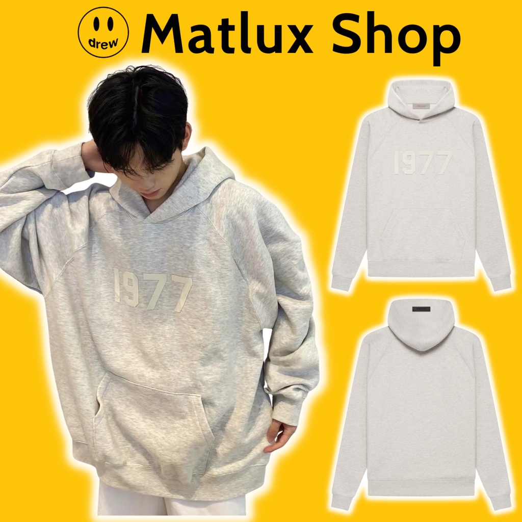 Áo hoodie FEAR OF GOD ESSENTIALS SS22 1977 Light Oatmeal chất liệu nỉ bông cao cấp, Áo khoác nỉ 1977