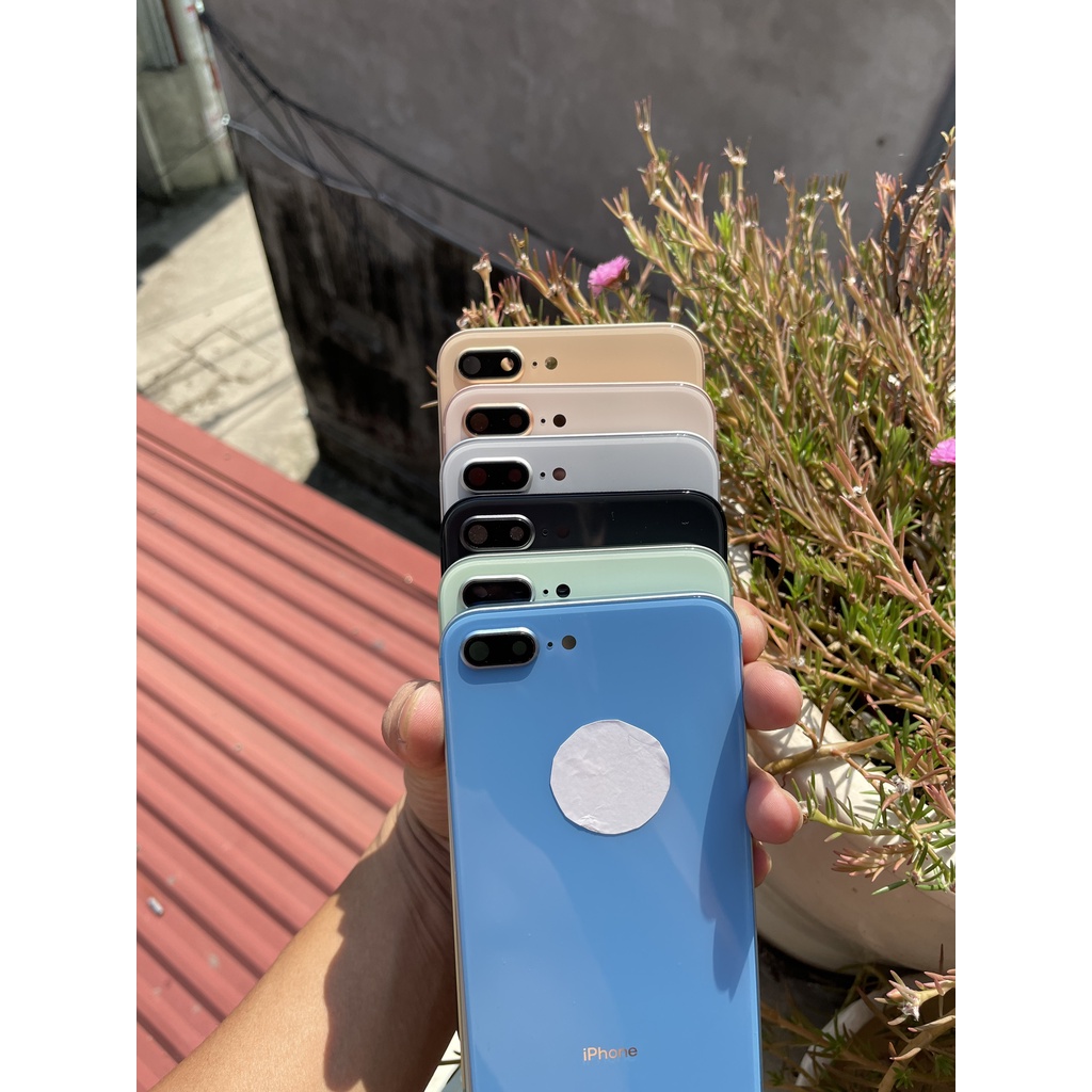 Vỏ IP 8plus nâng cấp phiên bản vuông cạnh kèm nút và khay sim chuẩn công nghệ mới 2022