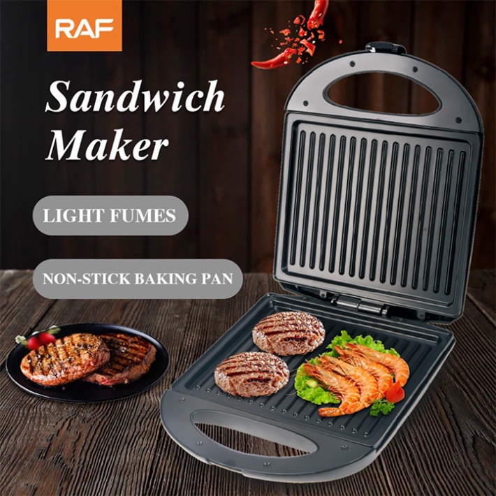 Máy kẹp bánh mì, nướng thịt đa năng HAEGER RAF  Chính hãng
