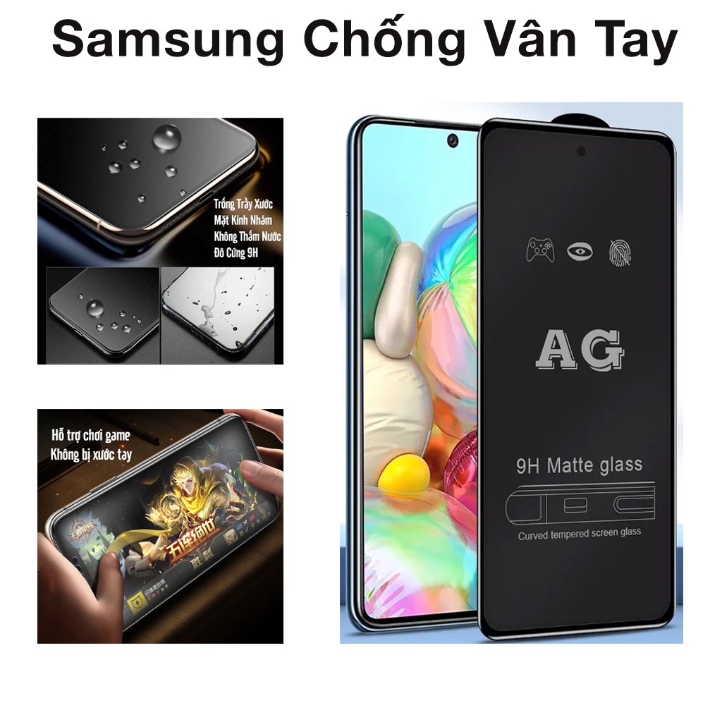 Kính cường lực chống vân tay samsung M51 M23 M21 M30s M31 A31 A71 Note 10 Lite S10 Lite A11 A21s A80 A20S M20 Kính-[CVT]