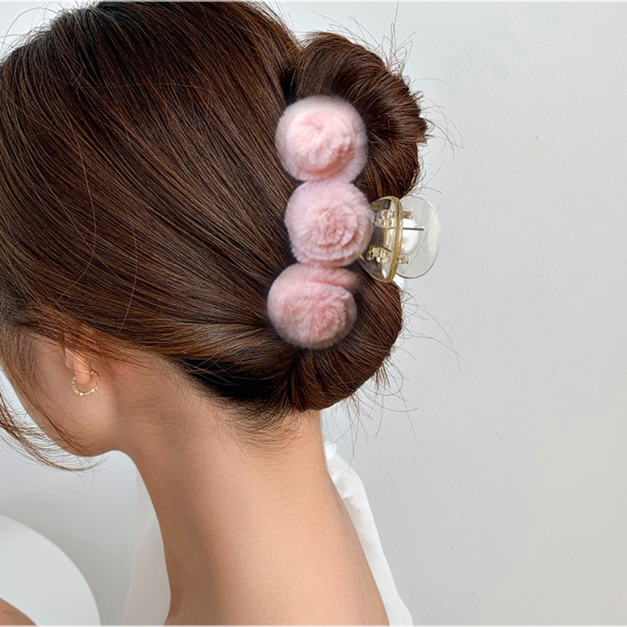 Kẹp Tóc Càng Cua Đính Hoa Hồng Bằng Nhựa Phong Cách Hàn Quốc Thanh Lịch Cho Nữ