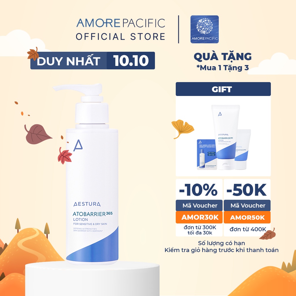 Sữa Dưỡng Da Mềm Mại Aestura Atobarrier365 Lotion 150ml AMOREPACIFIC Official