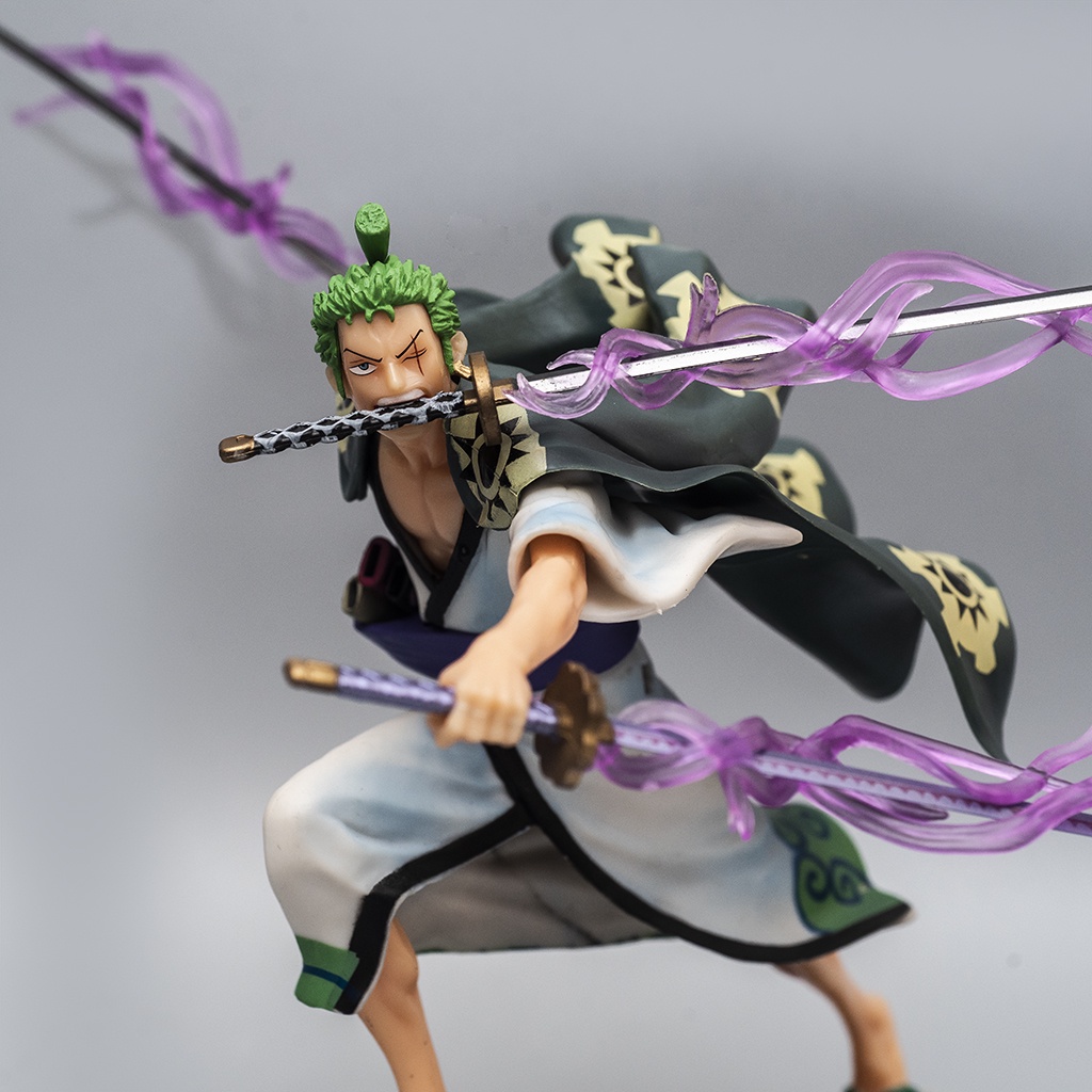 Mô hình One Piece Roronoa Zoro Wano cao 24cm ZR12  - Mô Hình Zoro Wano trang trí One Piece Figure Haki Shop