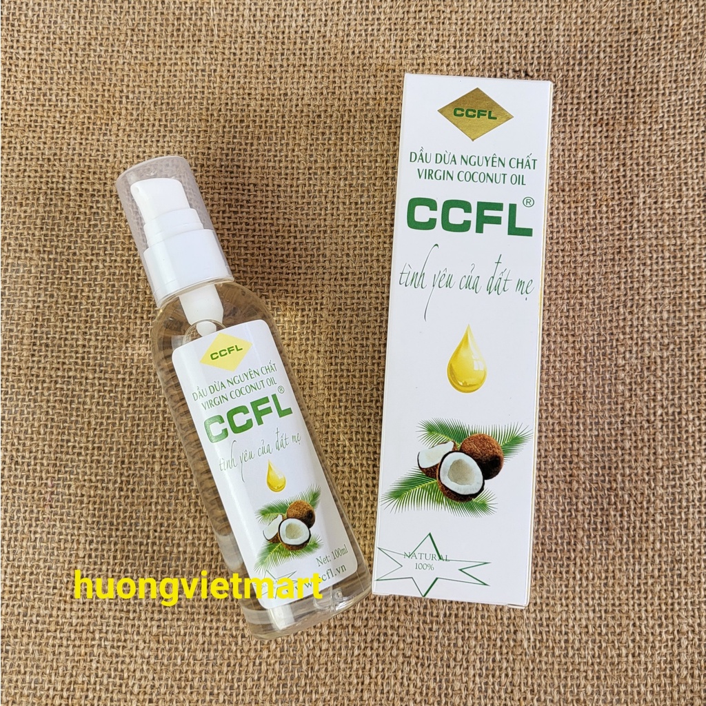 Dầu dừa nguyên chất Bến Tre dưỡng ẩm da 100ml, ủ tóc, tẩy trang, dầu dừa truyền thống, chính gốc Bến Tre
