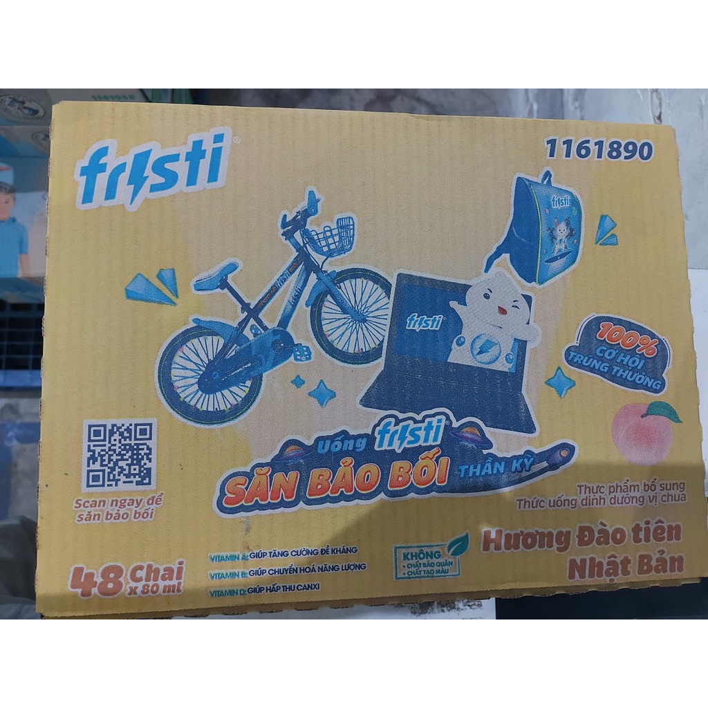 Thùng sữa chua uống Fristi hương đào 48x80ml