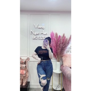 Áo thun gân croptop bigsize Vương Ngọc Hân