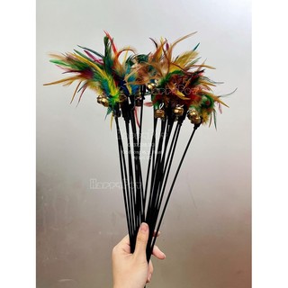 Đồ chơi mèo - Cần câu mèo cán nhựa dẻo