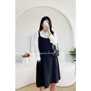 Yếm Bầu Đen Phối Khuy _MYC1318