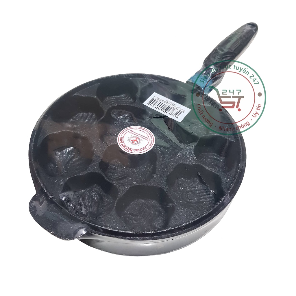 Khuôn nướng làm bánh bông lan chống dính có tay cầm 12 bánh Huỳnh Anh