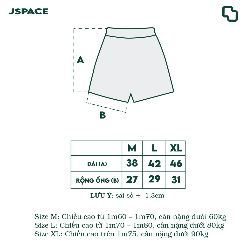 Quần short  Jspace "Green Logo"
