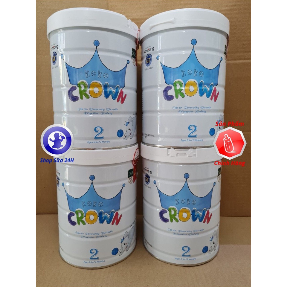 Combo 4 Lon Sữa Koko Crown Đủ Số 800g