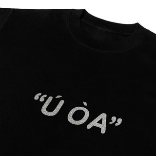 Áo thun Ú ÒA Unisex TYOUS in nhũ bạc kim tuyến