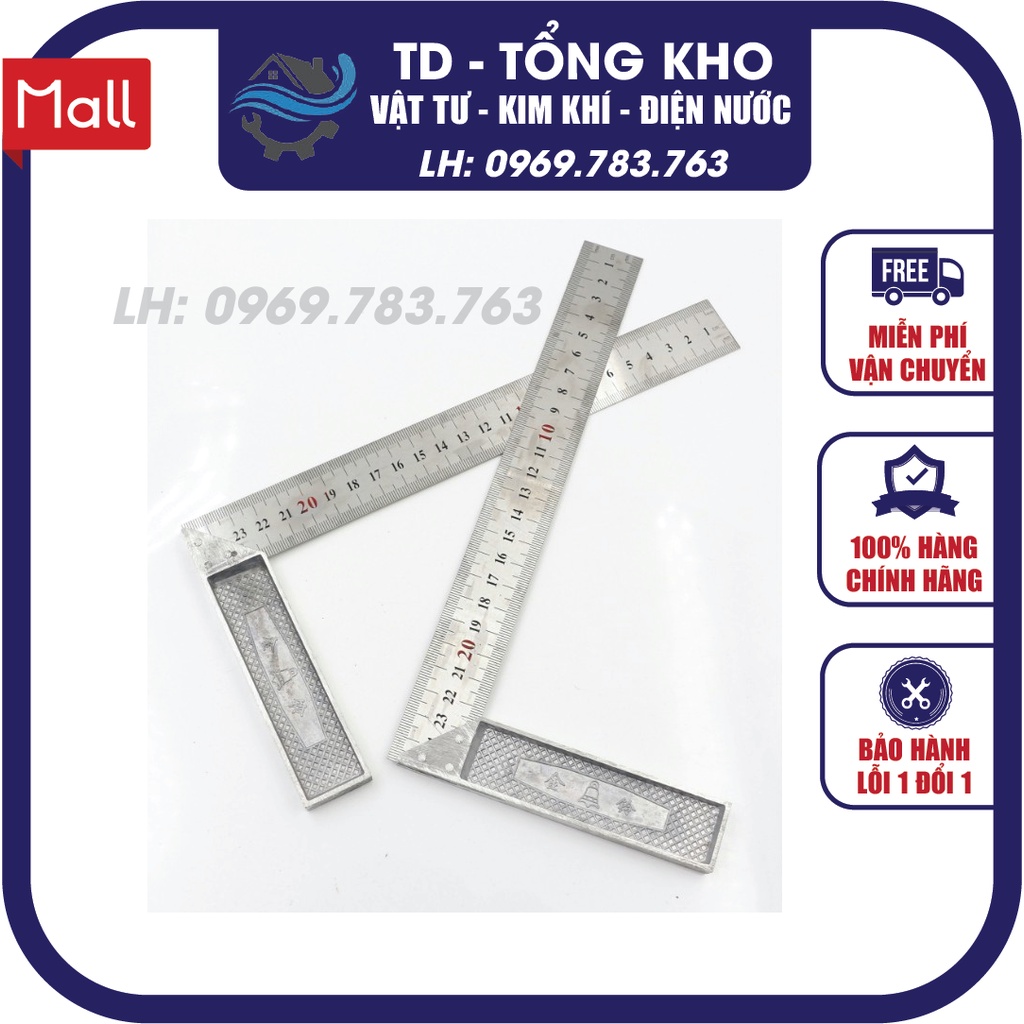 Thước ke góc vuông inox - Thước Ke Vuông 90 Độ Đa Năng