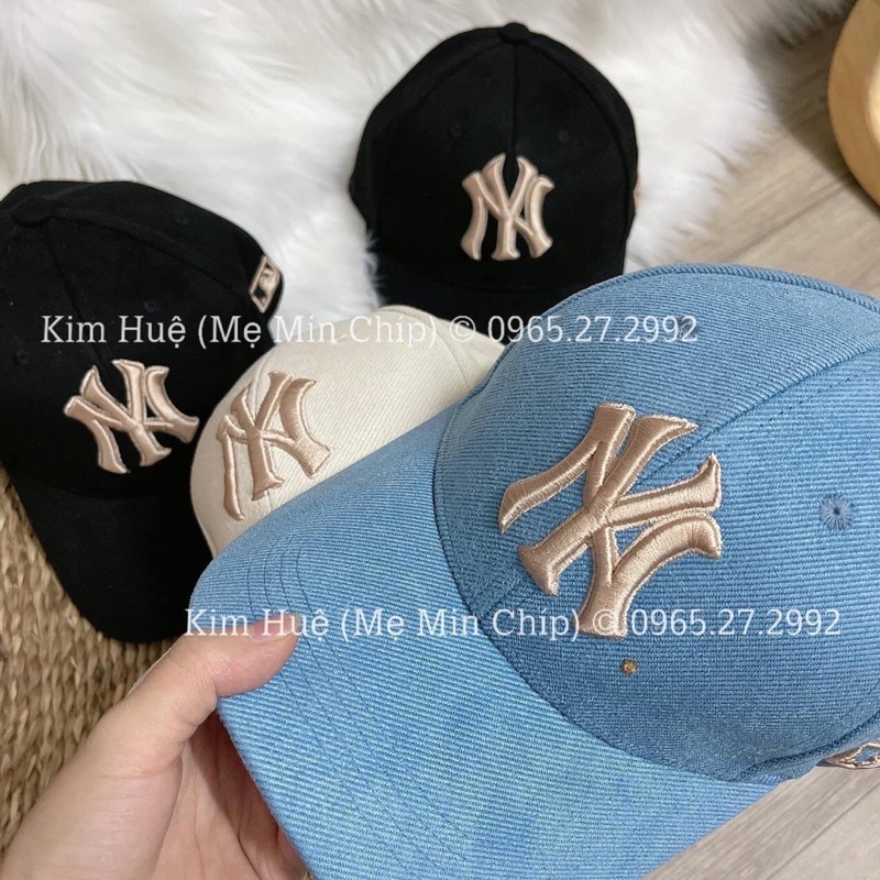 Mũ thêu chữ NY xuất xịn, full tag
