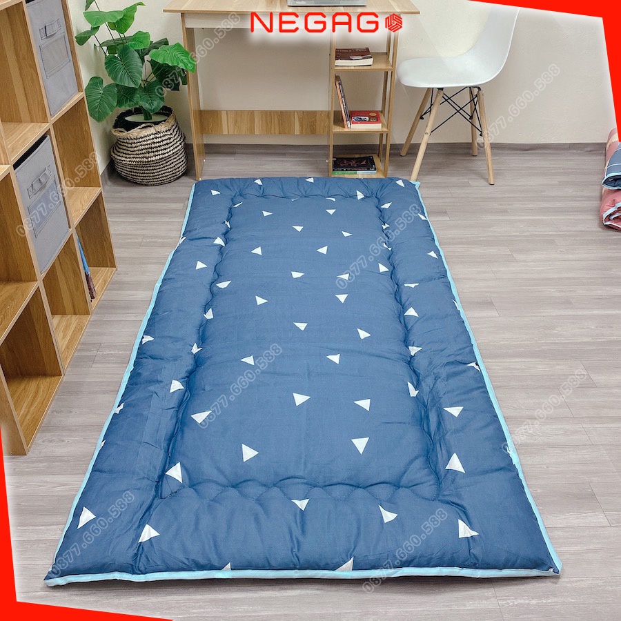 Nệm mỏng trải sàn, trải giường gấp gọn 1 người nằm thoáng mát 190x90cm | NEGAGO