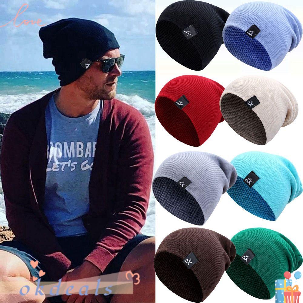 Mũ Beanie Dệt Kim 10 Màu Đơn Giản Cho Nam Nữ