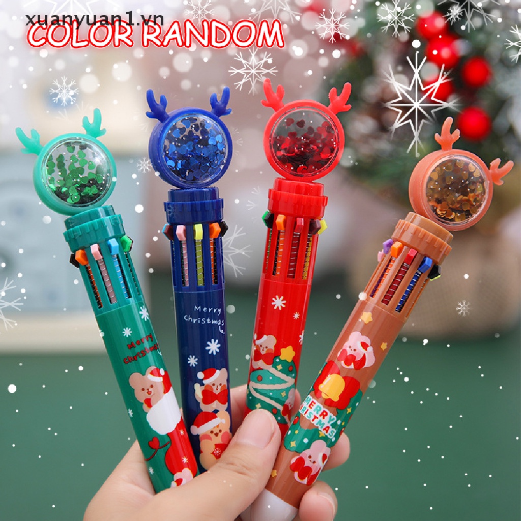 Bút Bi Nhiều Màu Họa Tiết Giáng Sinh Đáng Yêu