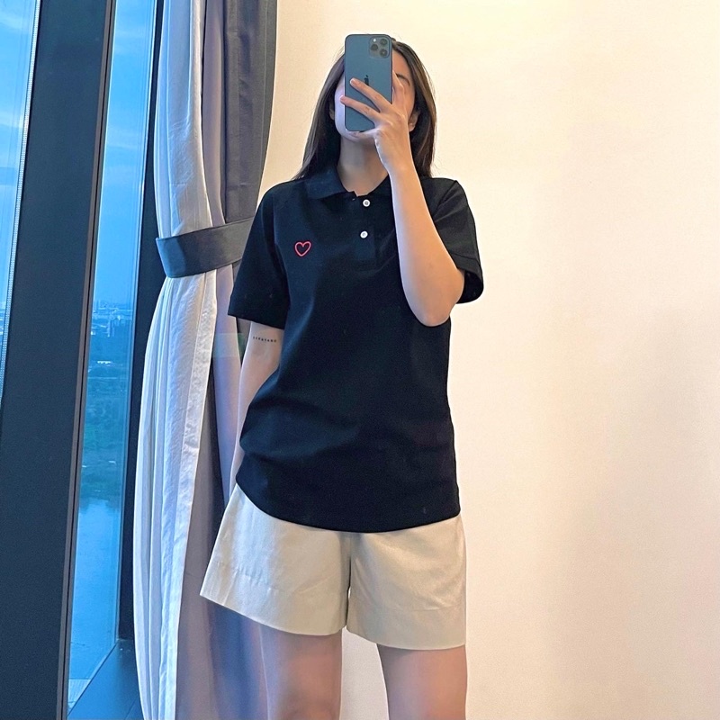 ÁO THUN POLO THÊU TRÁI TIM