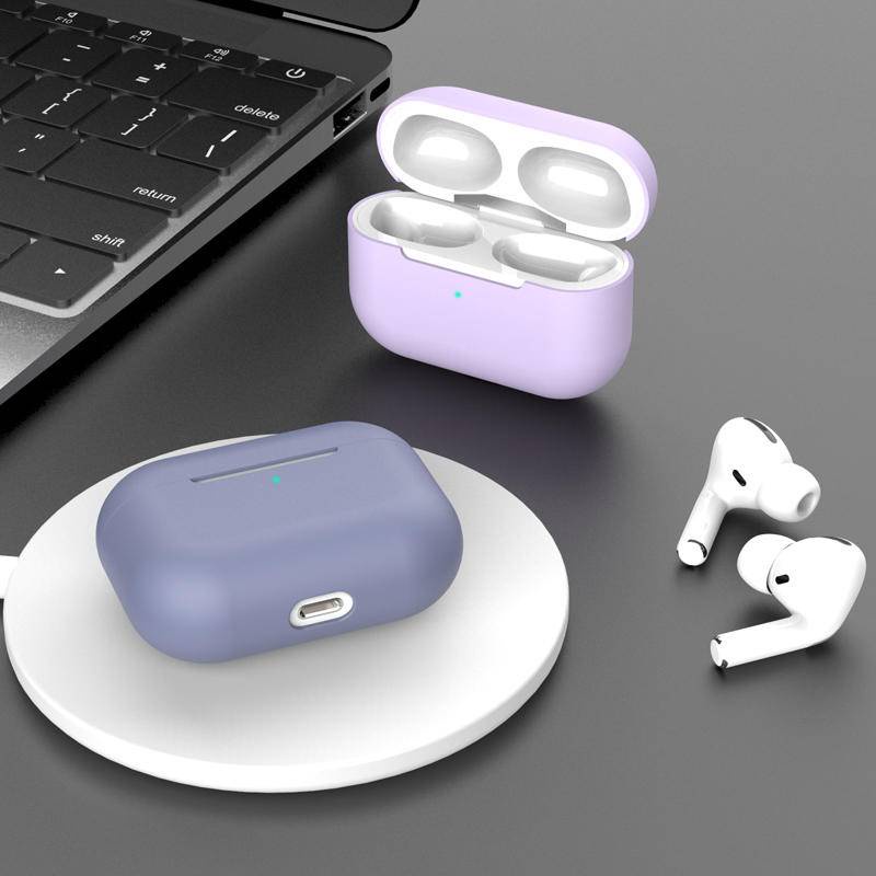 Vỏ Bảo Vệ Hộp Sạc Tai Nghe Airpods Pro 2 3 2 1 Bằng Silicon Mềm Có Móc Treo Tiện Dụng