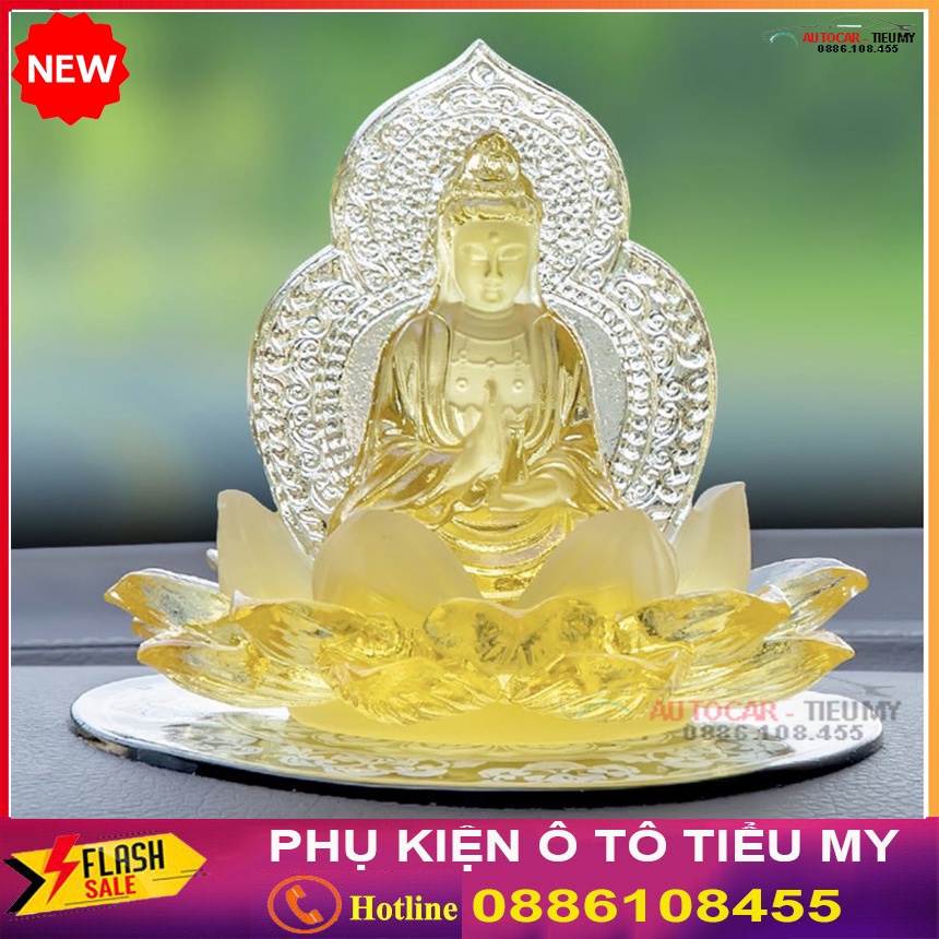 Tượng Phật Quan Âm Bồ Tát Để Trên Taplo Ô Tô, Với Chất Liệu Pha Lê Cao Cấp. Để Taplo Hay Bàn Làm Việc
