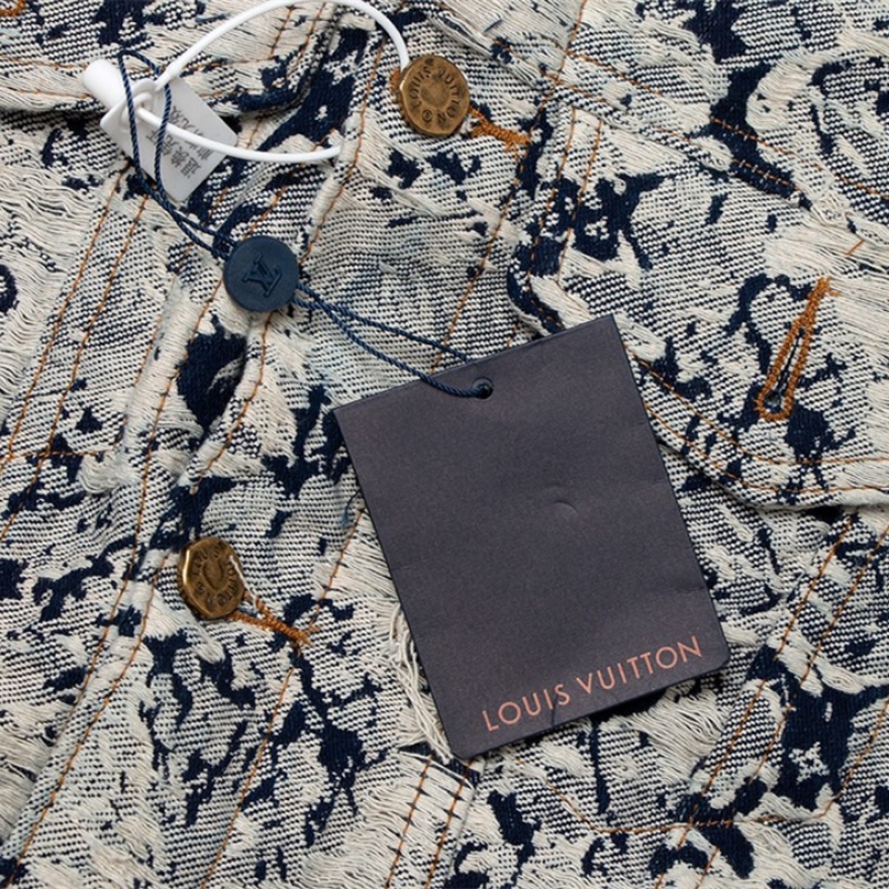 Áo Khoác Denim In Logo LOUIS Vuitton 100% Chính Hãng Cho Nam