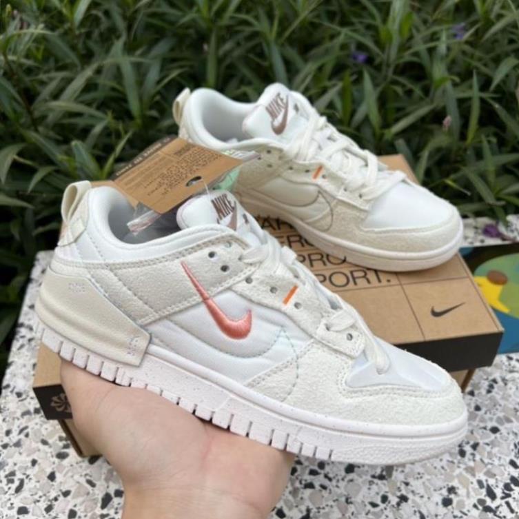 Giày Nike SB Dunk  Low Disrupt 2 ‘Pale Ivory Black’ Trắng hồng, 𝗝𝗼𝗿𝗱𝗮𝗻 1 𝗦𝗕 𝗗𝘂𝗻𝗸 𝗟𝗼𝘄 trắng hồng 𝗗𝗶𝘀𝗿𝘂𝗽𝘁 𝟮 𝗚𝗥𝗘𝗘𝗡 𝗫𝗮𝗻𝗵 𝗟𝗮́