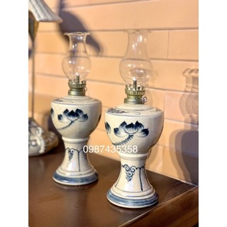 Đèn dầu sen rạn tặng bóng (phụ kiện đồ thờ)