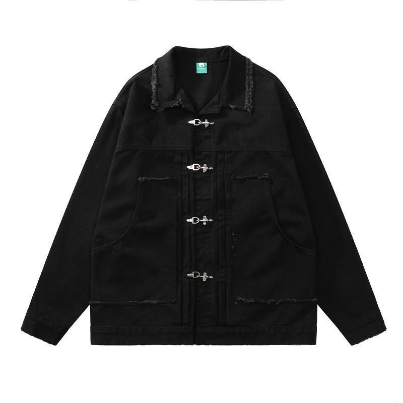 Áo Khoác Khóa Kim Loại Thời Trang Đường Phố Mùa Thu Cho Nam