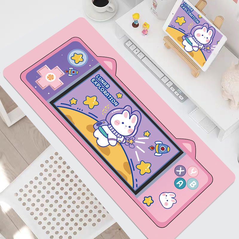 Tấm Lót Chuột Và Bàn Phím Chơi Game Cỡ Lớn In Hoạt Hình Dễ Thương