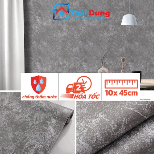 Giấy dán tường xi măng có sẵn keo chống nước dài 10Met khổ rộng 45cm