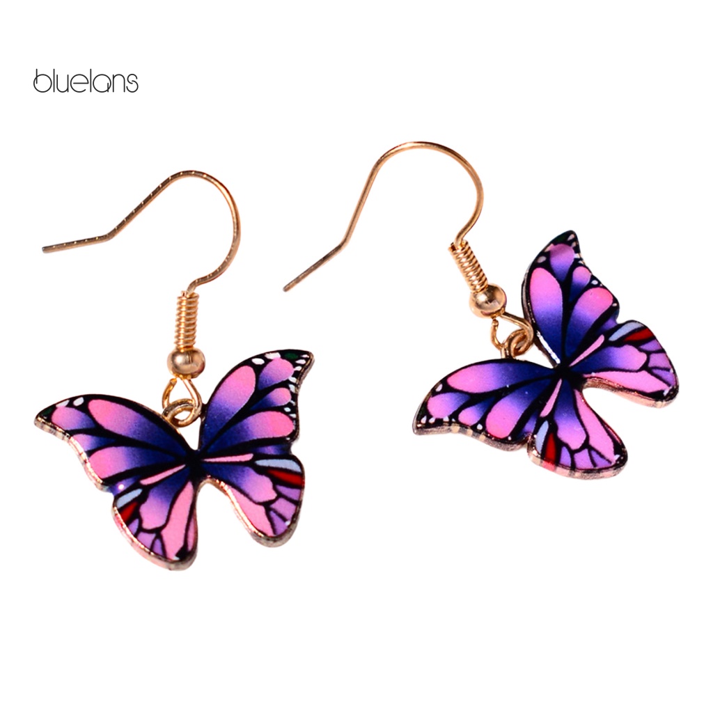 1 Đôi Bông Tai Thả Hình Bướm Nhiều Màu Sắc 3 Màu Lựa Chọn Thời Trang Dự Tiệc