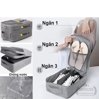 Túi Đựng Giày 3 Ngăn,Túi Đựng Đồ Du Lịch