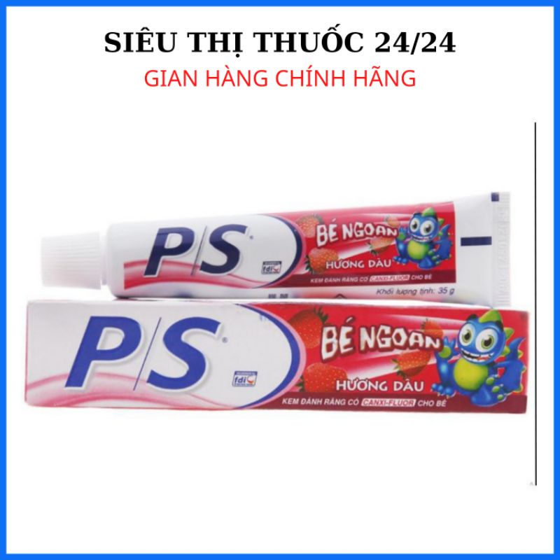 Kem Đánh răng P/S Hương Dâu ⚡ CAM KẾT GIÁ RẺ ⚡ Kem đánh răng dành cho trẻ em