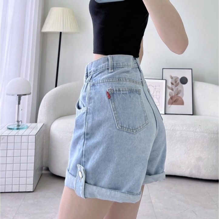 Quần jean nữ lưng cao, eo nhún thun lai bách nút xinh xắn có Bigsize tới 70kg