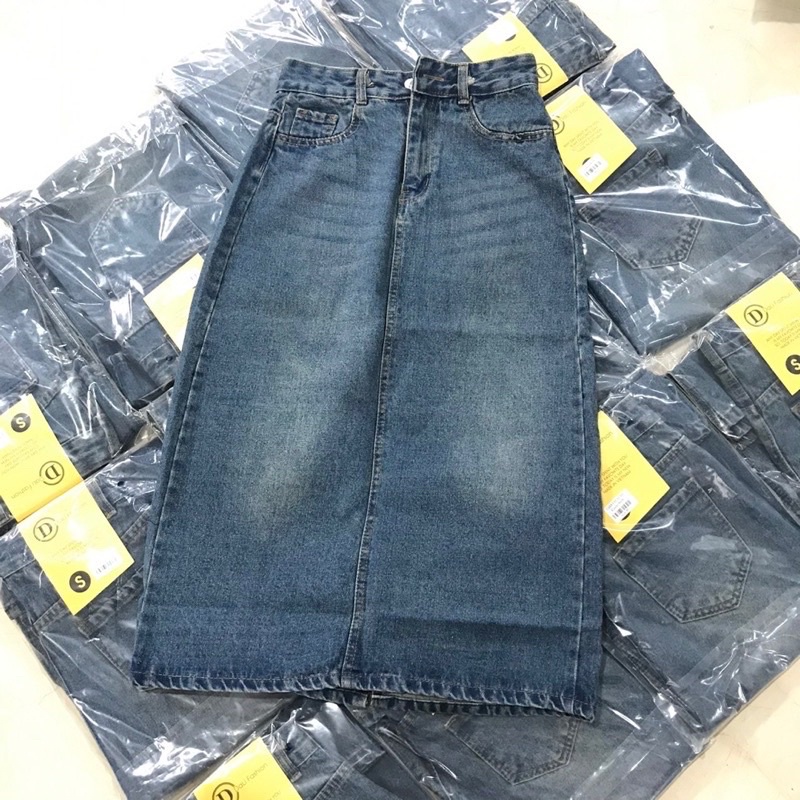 CHÂN VÁY JEANS 2 TÚI XẺ SAU HOT TREND #919 | BigBuy360 - bigbuy360.vn