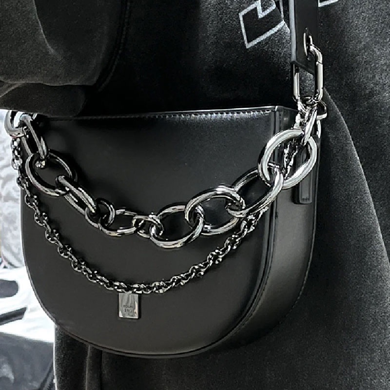 CHIC JOY♥Túi yên dây xích túi một vai túi sát nách ngọt ngào mát mẻ phù hợp với tất cả các thiết kế thích hợp thông thường