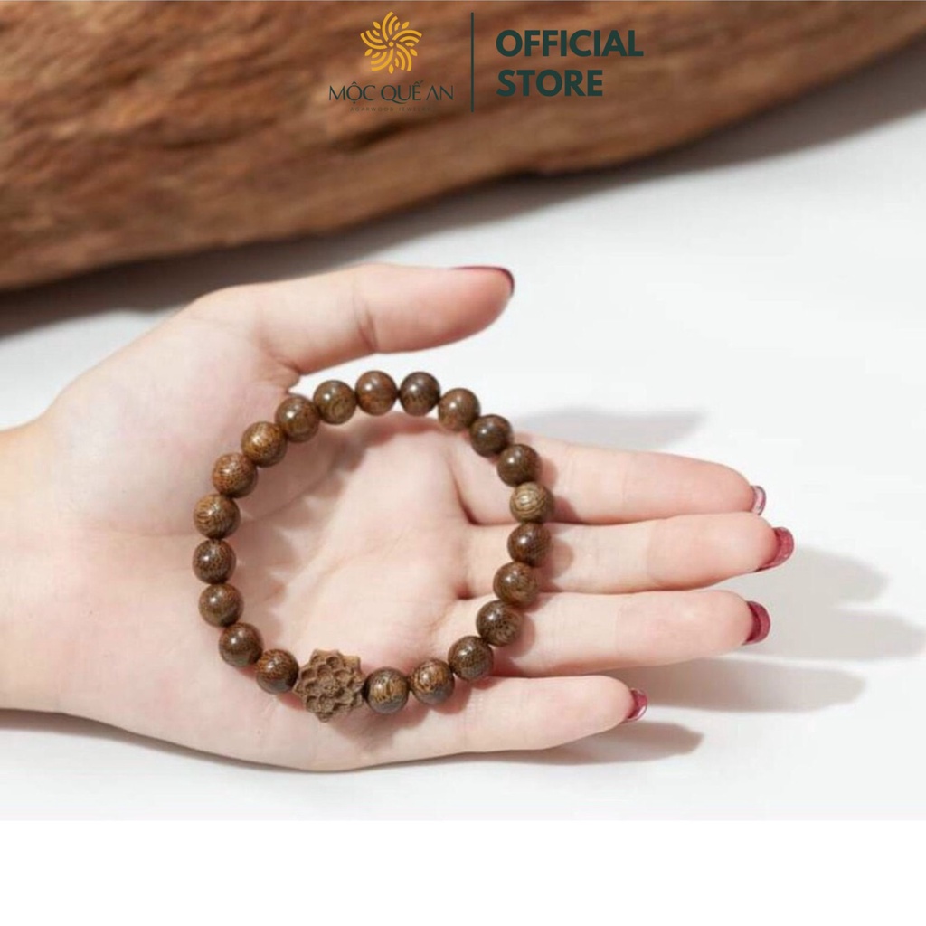 Vòng Tay Trầm Hương Hạt Tròn Đơn 6/8/10/12mm Nam Nữ Phong Thủy May Mắn Bình An