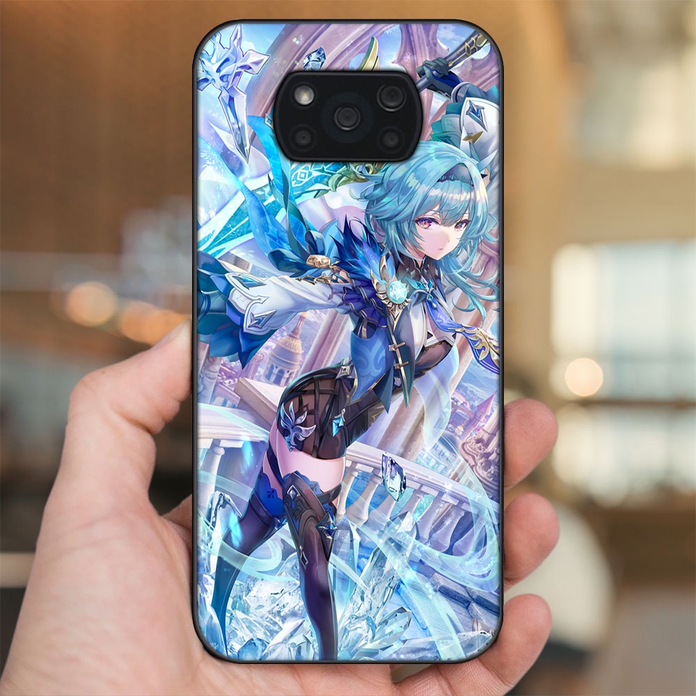 Ốp lưng Xiaomi Poco X3, Poco X3 Pro, Poco X3 NFC viền đen in hình Eula Genshin Impact