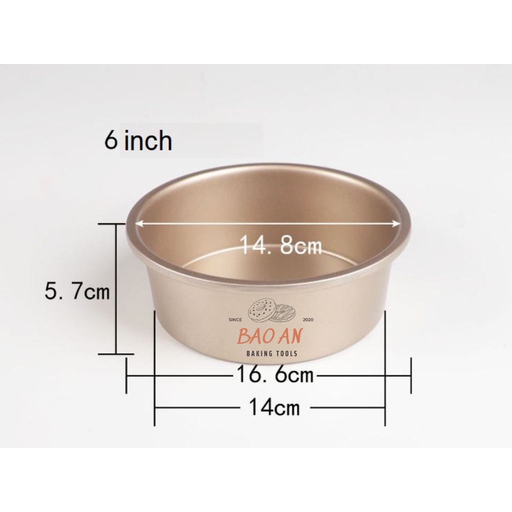 Khuôn nướng bánh hình tròn đế rời chống dính