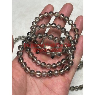Vòng tay đá thach anh tóc đen đồng trục 5A siêu vip có kiểm định