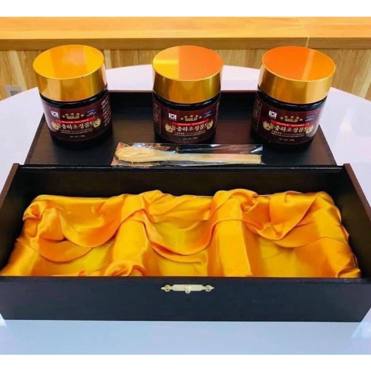 [DATE MỚI] Cao Đông Trùng Hạ Thảo GOLD Hộp Gỗ Đen 3 lọ Hàn Quốc [ Hàng Mới Về ]