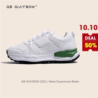Giày Thể Thao Nữ Đế Cao Màu Trắng Đơn Giản giayBOM GB Warriors B1606