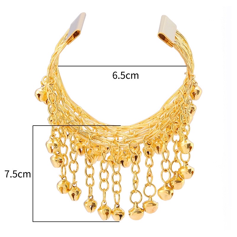 Vòng đeo bắp tay lục lạc cổ trang màu vàng - Khanturban.vn